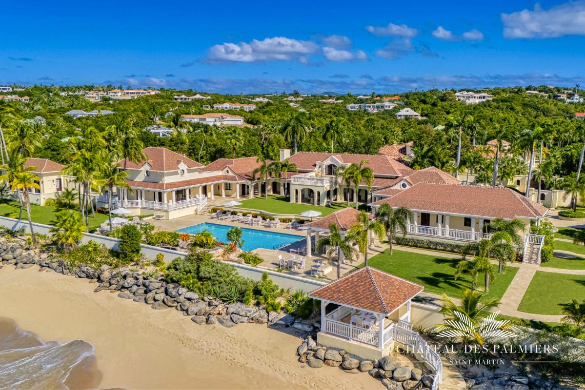 7.Location villa Chateau des Palmiers accés mer Terres Basses Saint Martin_vue du ciel